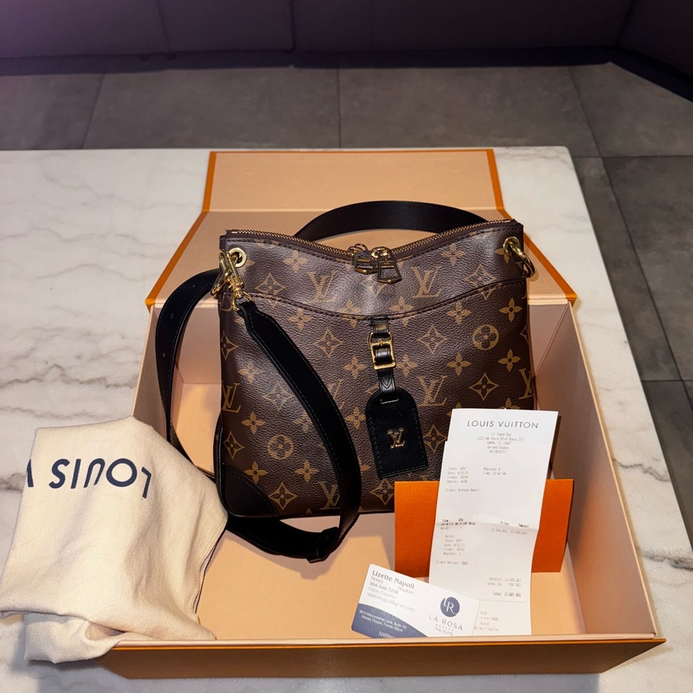 Louis Vuitton Brown Monogram Odean Noir crossbody bag